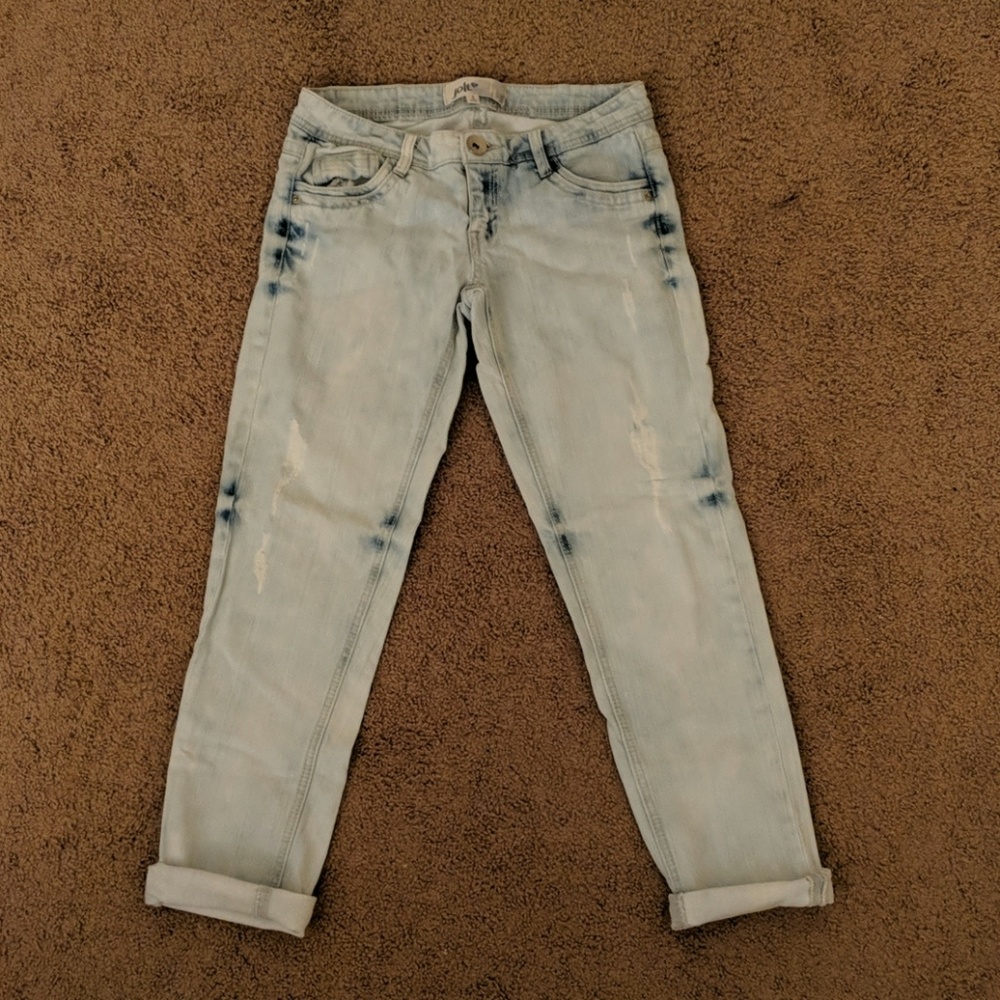 Acid Wash Boyfriend Jeans